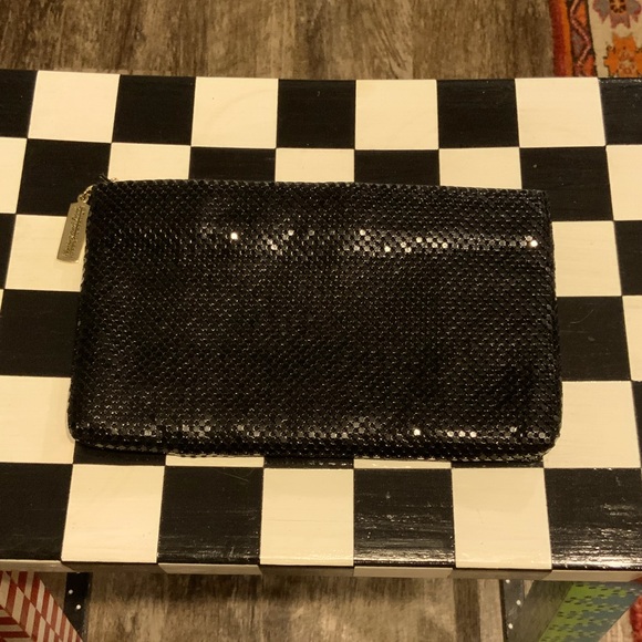 Whiting & Davis black mesh evening bag Clutch vintage - Picture 1 of 3